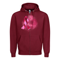 Burgundy breast cancer custom name Zipper Hoodie - Artiststas