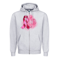 Heather Grey breast cancer custom name Zipper Hoodie - Artiststas
