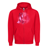 Red breast cancer custom name Zipper Hoodie - Artiststas