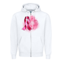 White breast cancer custom name Zipper Hoodie - Artiststas