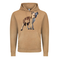 Vintage Camel Baby Hyena Illustrations Vintage Hoodie - LillyAllenDesigns