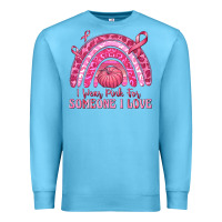 Ocean Blue i wear pink for someone i love Premium Sweatshirt - texasbilliewilder