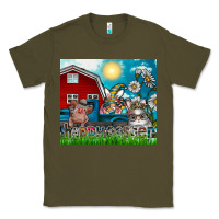 Army Green happy easter Classic Tee - CowhideDigitalArt