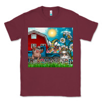 Burgundy happy easter Classic Tee - CowhideDigitalArt