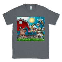 Charcoal Heather happy easter Classic Tee - CowhideDigitalArt