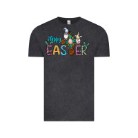 Vintage Black cross rabbit gnomes happy easter Vintage Tee - Jasminsmagicworld