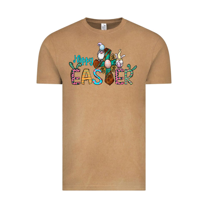 Cross Rabbit Gnomes Happy Easter Vintage Tee by Jasminsmagicworld | Teevron