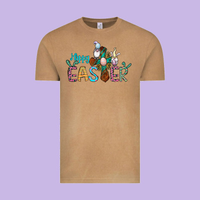Cross Rabbit Gnomes Happy Easter Vintage Tee Designed By Jasminsmagicworld