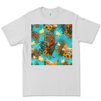 Dove Grey poultry animals seamless pattern Premium Tee - HRA Design Shop