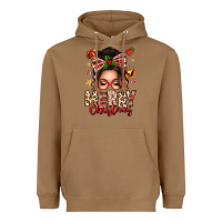 Toasted Coconut merry christmas messy bun Heavyweight Hoodie - texasbilliewilder