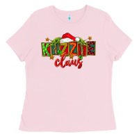 Bubblegum Pink Christmas kizzie claus Ladies Tee - FaDigitalArtStudio
