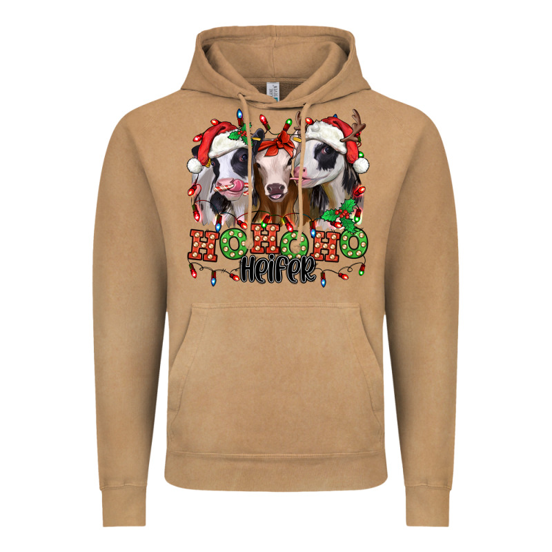 Ho Ho Ho Heifer Christmas Heifers Vintage Hoodie by Jasminsmagicworld | Teevron