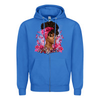 True Royal breast cancer afro woman Zipper Hoodie - Artiststas
