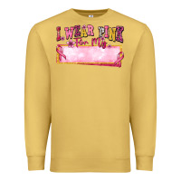 Antique Gold Personalized i wear pink for my Premium Sweatshirt - texasbilliewilder