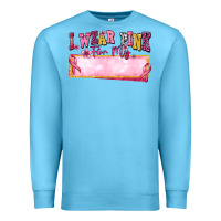 Ocean Blue Personalized i wear pink for my Premium Sweatshirt - texasbilliewilder