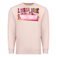 Pale Pink Personalized i wear pink for my Premium Sweatshirt - texasbilliewilder