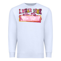 White Personalized i wear pink for my Premium Sweatshirt - texasbilliewilder