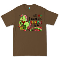 Cacao All I Want For Christmas Is A Unicorn Premium Tee - FaDigitalArtStudio