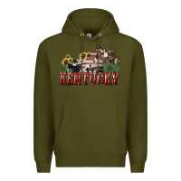 Army Green Kentucky 4th of july Premium Hoodie - HowdyJamesFarm
