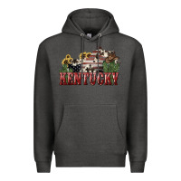 Charcoal Heather Kentucky 4th of july Premium Hoodie - HowdyJamesFarm