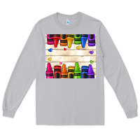 Moon Dust custom teacher name crayons Long Sleeve Tee - NancyCooperArtShop