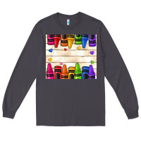 Smoke custom teacher name crayons Long Sleeve Tee - NancyCooperArtShop