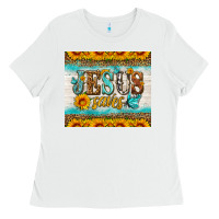 White jesus saves tumbler Ladies Tee - HRA Design Shop