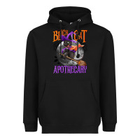 Black Black cat apothecary Heavyweight Hoodie - NancyCooperArtShop