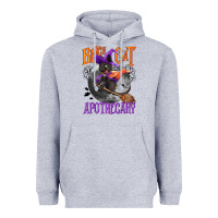 Heather Grey Black cat apothecary Heavyweight Hoodie - NancyCooperArtShop