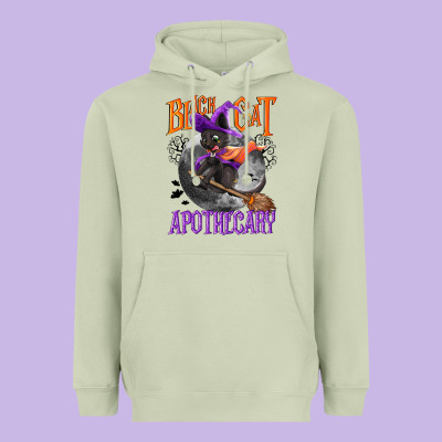 Black Cat Apothecary Heavyweight Hoodie Designed By Nancycooperartshop
