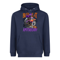 Navy Black cat apothecary Heavyweight Hoodie - NancyCooperArtShop