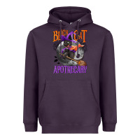 Plum Black cat apothecary Heavyweight Hoodie - NancyCooperArtShop