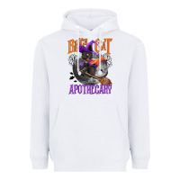 White Black cat apothecary Heavyweight Hoodie - NancyCooperArtShop