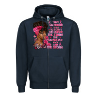 Navy They whispered to her you can't withstand the Zipper Hoodie - Artiststas