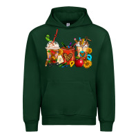 Forest Green Teacher Coffee Cups Urban Hoodie - FaDigitalArtStudio