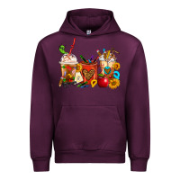 Mauve Wine Teacher Coffee Cups Urban Hoodie - FaDigitalArtStudio