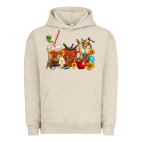Pigment French Oak Teacher Coffee Cups Urban Hoodie - FaDigitalArtStudio