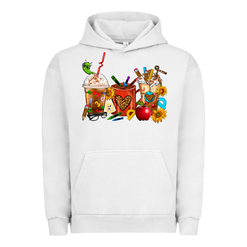Teacher Coffee Cups Urban Hoodie by FaDigitalArtStudio | Teevron
