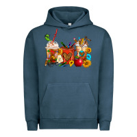 Pigment Midnight Navy Teacher Coffee Cups Urban Hoodie - FaDigitalArtStudio