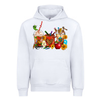 White Teacher Coffee Cups Urban Hoodie - FaDigitalArtStudio