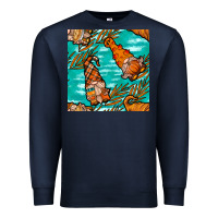 Navy Fall gnomes Premium Sweatshirt - NancyCooperArtShop