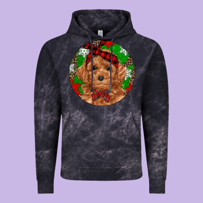 Christmas Toy Poodle Vintage Hoodie Designed By Ranaportraitstore