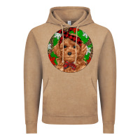 Vintage Coffee Christmas Toy Poodle Vintage Hoodie - RanaPortraitStore