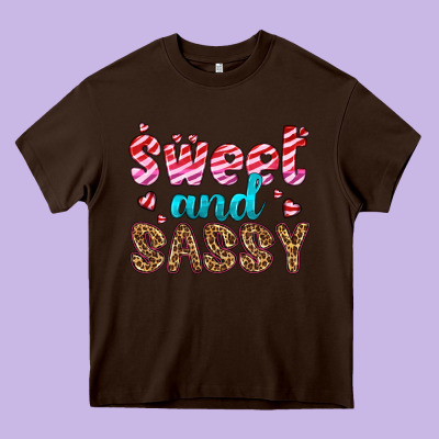 Sweet And Sassy Heavy Core Tee Designed By Hra Design Shop