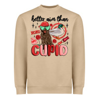 Mushroom better aim than cupid with dog and duck Heavyweight Sweatshirt - MaliasSmallBusiness