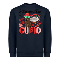 Navy better aim than cupid with dog and duck Heavyweight Sweatshirt - MaliasSmallBusiness