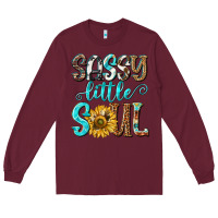 Burgundy sassy little soul Long Sleeve Tee - NancyCooperArtShop