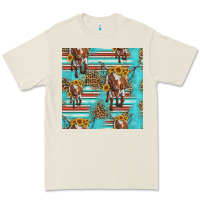 Bone longhorn bull seamless pattern Premium Tee - HRA Design Shop