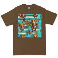 Cacao longhorn bull seamless pattern Premium Tee - HRA Design Shop