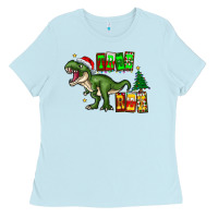 Baby Blue tree rex Ladies Tee - CowhideDigitalArt